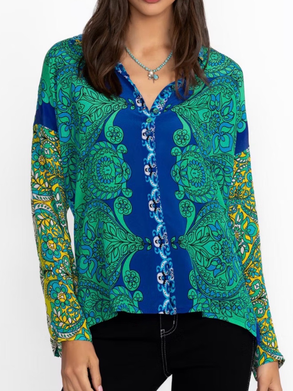 Johnny Was - 100% Silk - Slim Audrey Blouse